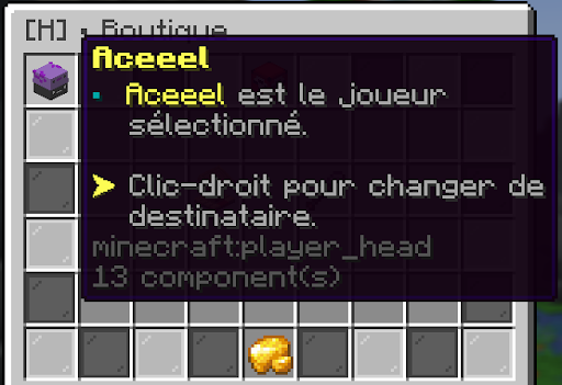 Modifier le destinataire