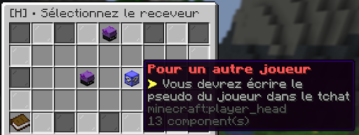 Définir le pseudo du destinataire