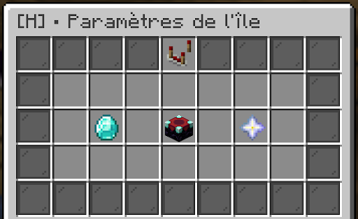 Les paramètres d'île