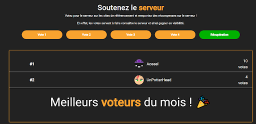 Voter sur le site